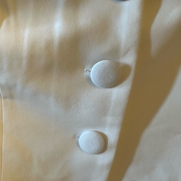 White bandeau tailored button mini dress - Picture 5 of 5